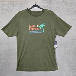 Roark T Shirt Mens Medium Isola Eterna Military Green Graphic‎ NWT